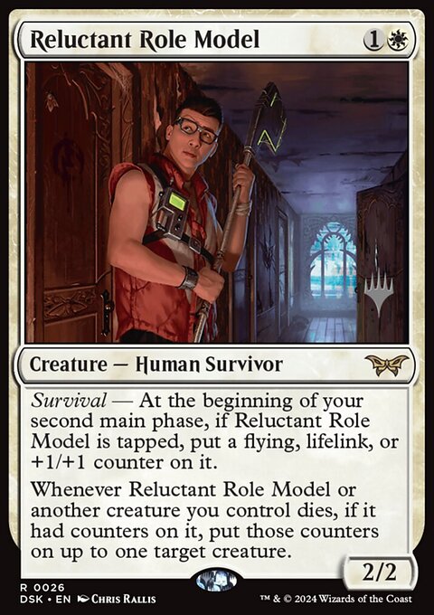 Reluctant Role Model, Duskmourn: House of Horror Promos #26p, Magic: The Gathering card