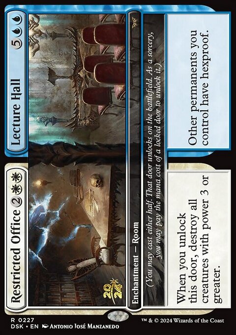Restricted Office // Lecture Hall, Duskmourn: House of Horror Promos #227s, Magic: The Gathering card