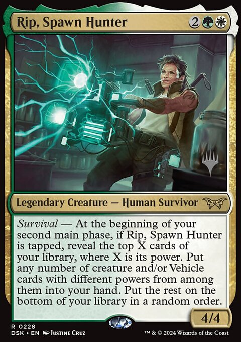 Rip, Spawn Hunter, Duskmourn: House of Horror Promos #228p, Magic: The Gathering card