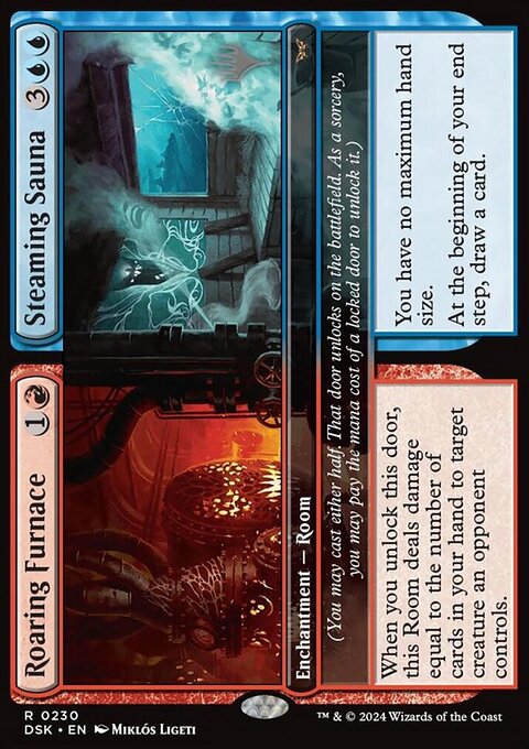 Roaring Furnace // Steaming Sauna, Duskmourn: House of Horror Promos #230p, Magic: The Gathering card