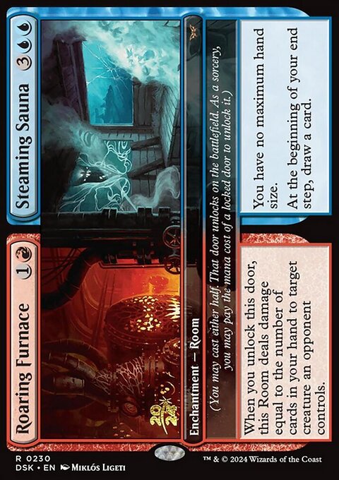 Roaring Furnace // Steaming Sauna, Duskmourn: House of Horror Promos #230s, Magic: The Gathering card