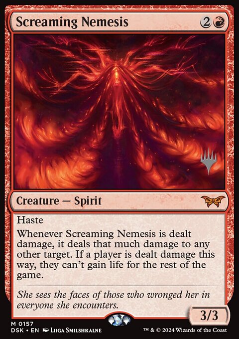 Screaming Nemesis, Duskmourn: House of Horror Promos #157p, Magic: The Gathering card