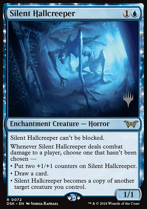 Silent Hallcreeper, Duskmourn: House of Horror Promos #72p, Magic: The Gathering card