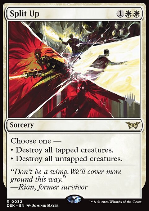 Split Up, Duskmourn: House of Horror Promos #32p, Magic: The Gathering card