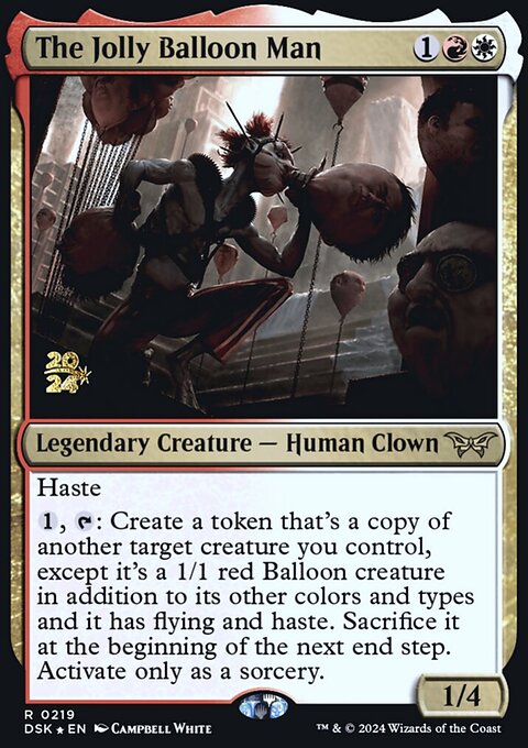 The Jolly Balloon Man, Duskmourn: House of Horror Promos #219s, Magic: The Gathering card