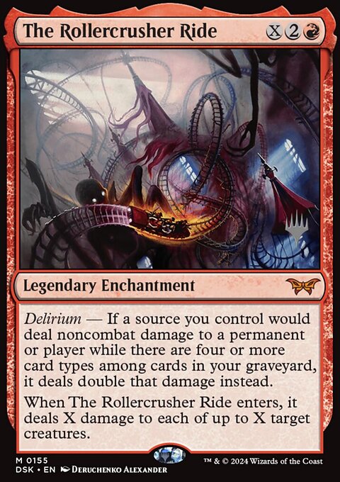 The Rollercrusher Ride, Duskmourn: House of Horror Promos #155p, Magic: The Gathering card