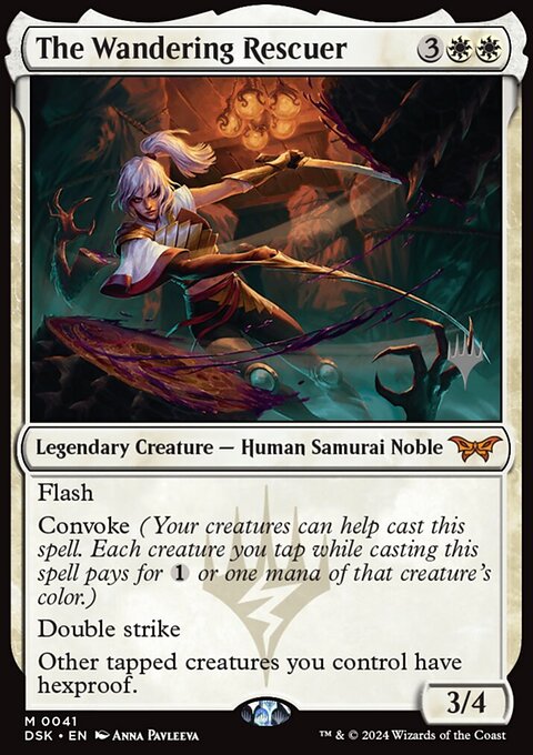 The Wandering Rescuer, Duskmourn: House of Horror Promos #41p, Magic: The Gathering card