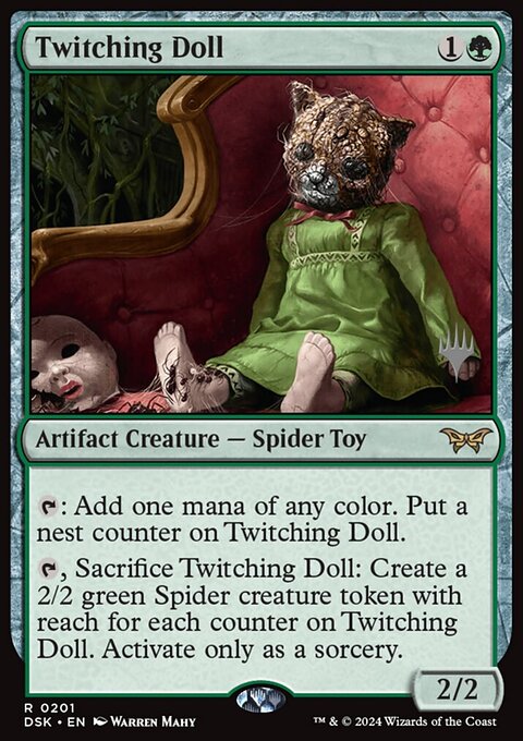 Twitching Doll, Duskmourn: House of Horror Promos #201p, Magic: The Gathering card