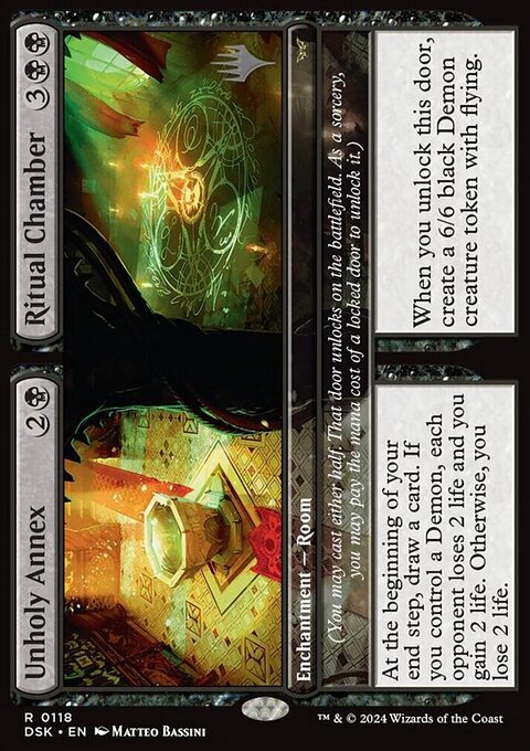Unholy Annex // Ritual Chamber, Duskmourn: House of Horror Promos #118p, Magic: The Gathering card