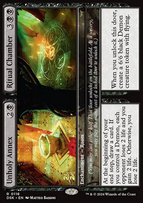 Unholy Annex // Ritual Chamber, Duskmourn: House of Horror Promos #118s, Magic: The Gathering card