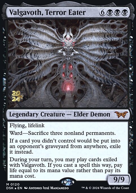 Valgavoth, Terror Eater, Duskmourn: House of Horror Promos #120s, Magic: The Gathering card