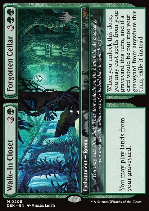 Walk-In Closet // Forgotten Cellar, Duskmourn: House of Horror Promos #205p, Magic: The Gathering card