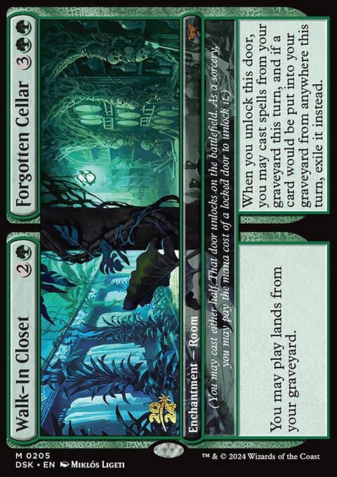Walk-In Closet // Forgotten Cellar, Duskmourn: House of Horror Promos #205s, Magic: The Gathering card