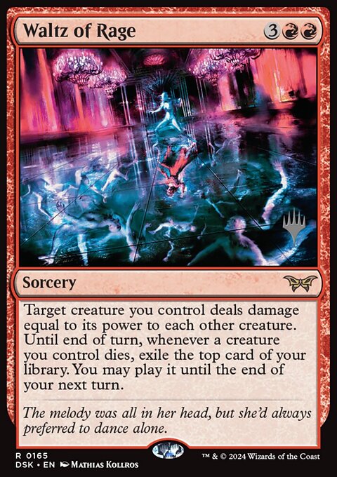Waltz of Rage, Duskmourn: House of Horror Promos #165p, Magic: The Gathering card