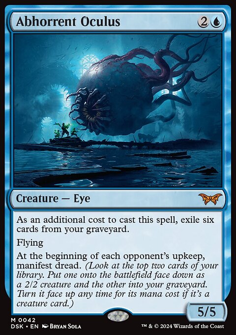 Abhorrent Oculus, Duskmourn: House of Horror #42, Magic: The Gathering card