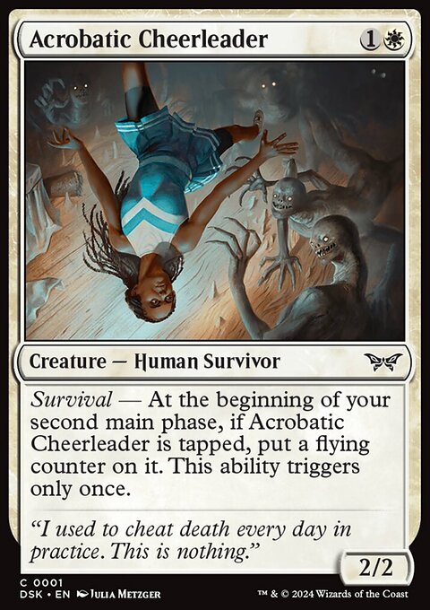 Acrobatic Cheerleader, Duskmourn: House of Horror #1, Magic: The Gathering card