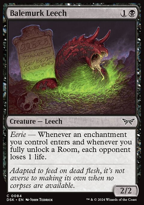 Balemurk Leech, Duskmourn: House of Horror #84, Magic: The Gathering card