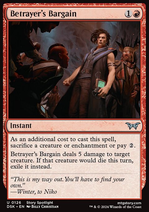 Betrayer's Bargain, Duskmourn: House of Horror #126, Magic: The Gathering card
