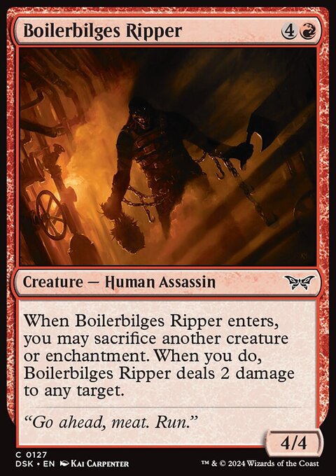 Boilerbilges Ripper, Duskmourn: House of Horror #127, Magic: The Gathering card