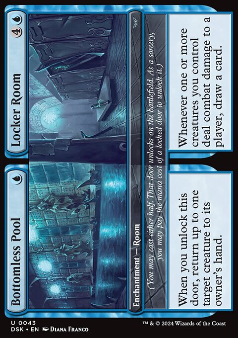 Bottomless Pool // Locker Room, Duskmourn: House of Horror #43, Magic: The Gathering card