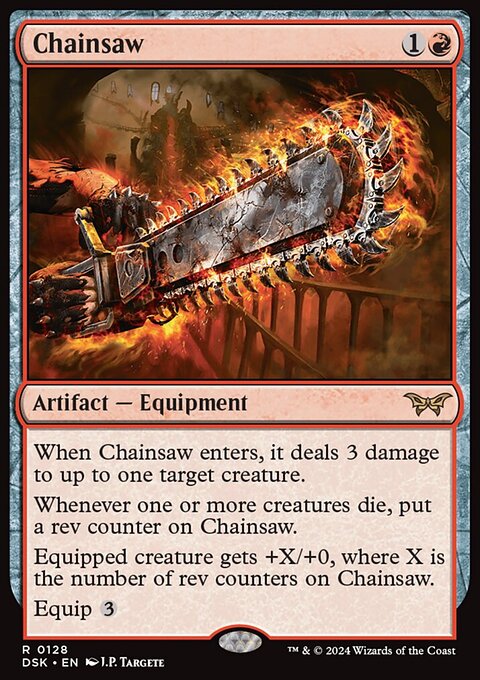 Chainsaw, Duskmourn: House of Horror #128, Magic: The Gathering card