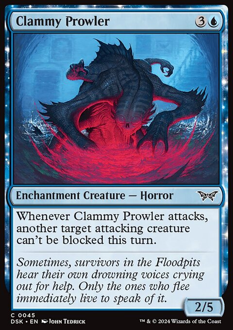 Clammy Prowler, Duskmourn: House of Horror #45, Magic: The Gathering card