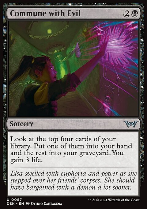 Commune with Evil, Duskmourn: House of Horror #87, Magic: The Gathering card