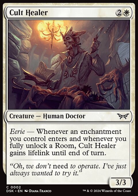 Cult Healer, Duskmourn: House of Horror #2, Magic: The Gathering card
