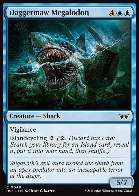 Daggermaw Megalodon, Duskmourn: House of Horror #48, Magic: The Gathering card
