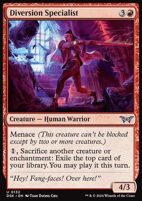 Diversion Specialist, Duskmourn: House of Horror #132, Magic: The Gathering card