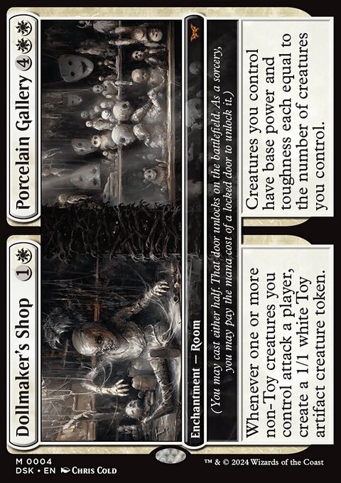 Dollmaker's Shop // Porcelain Gallery, Duskmourn: House of Horror #4, Magic: The Gathering card