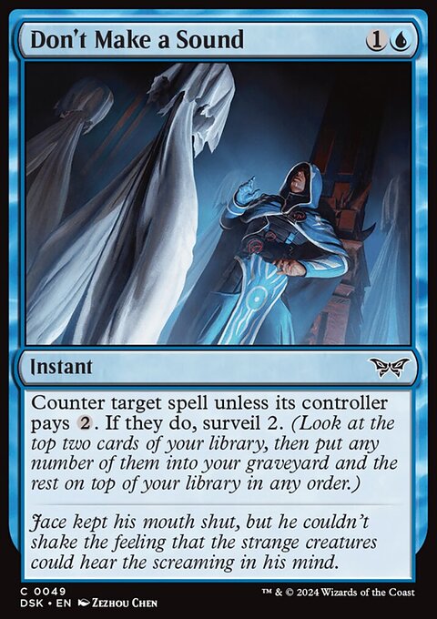 Don't Make a Sound, Duskmourn: House of Horror #49, Magic: The Gathering card