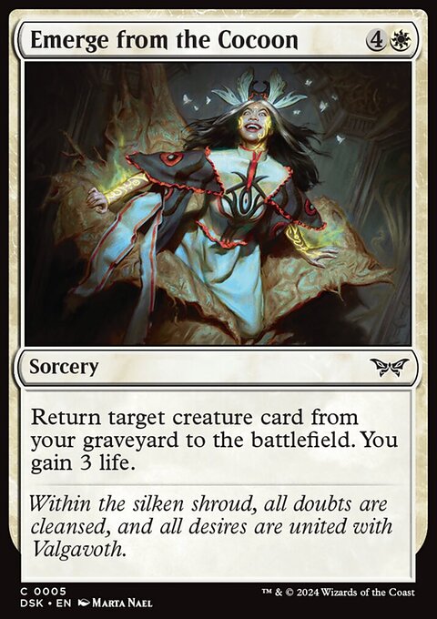 Emerge from the Cocoon, Duskmourn: House of Horror #5, Magic: The Gathering card