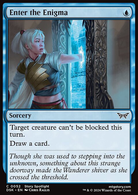 Enter the Enigma, Duskmourn: House of Horror #52, Magic: The Gathering card