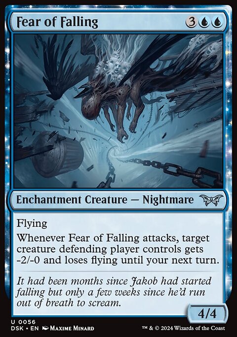 Fear of Falling, Duskmourn: House of Horror #56, Magic: The Gathering card