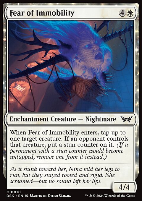Fear of Immobility, Duskmourn: House of Horror #10, Magic: The Gathering card