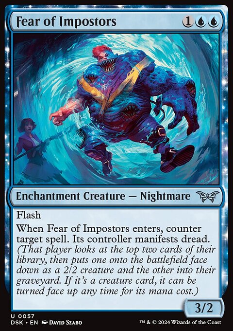 Fear of Impostors, Duskmourn: House of Horror #57, Magic: The Gathering card