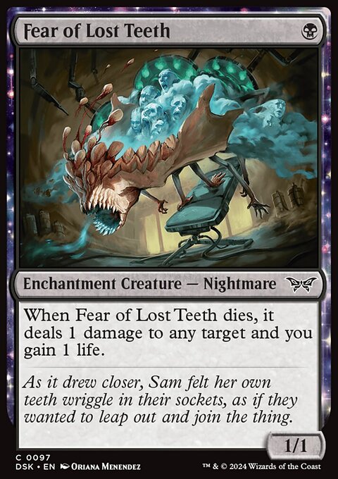 Fear of Lost Teeth, Duskmourn: House of Horror #97, Magic: The Gathering card