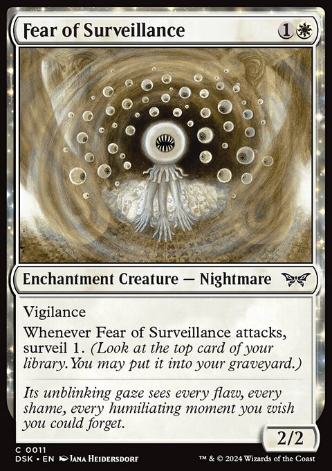Fear of Surveillance, Duskmourn: House of Horror #11, Magic: The Gathering card