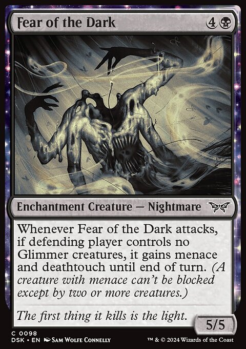 Fear of the Dark, Duskmourn: House of Horror #98, Magic: The Gathering card