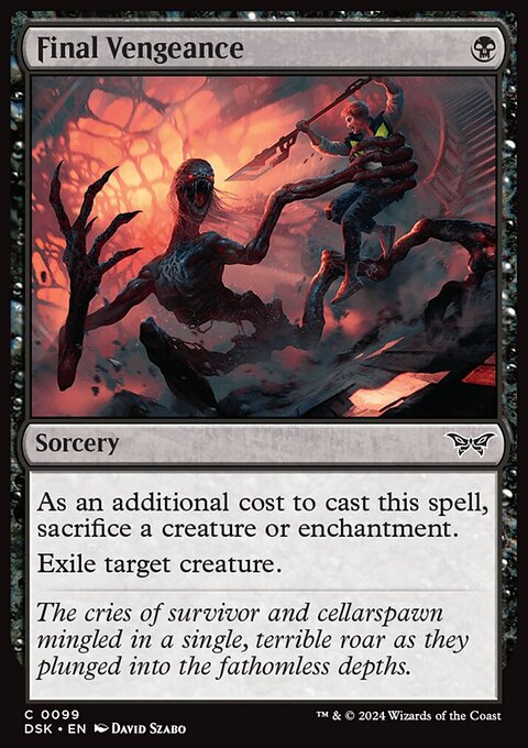 Final Vengeance, Duskmourn: House of Horror #99, Magic: The Gathering card