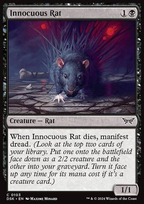 Innocuous Rat, Duskmourn: House of Horror #103, Magic: The Gathering card