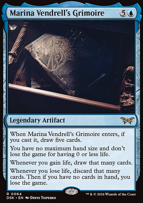 Marina Vendrell's Grimoire, Duskmourn: House of Horror #64, Magic: The Gathering card