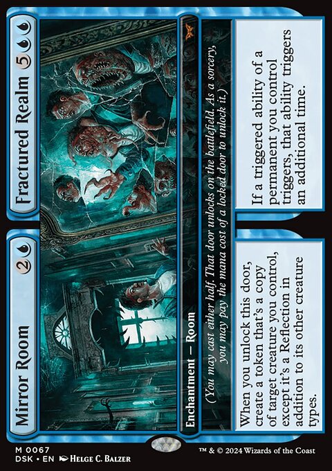 Mirror Room // Fractured Realm, Duskmourn: House of Horror #67, Magic: The Gathering card