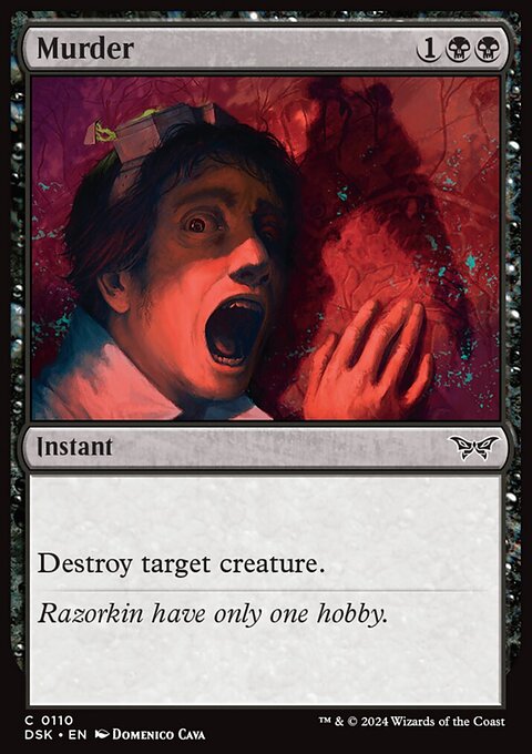 Murder, Duskmourn: House of Horror #110, Magic: The Gathering card