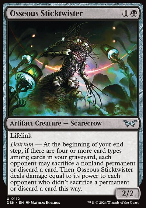 Osseous Sticktwister, Duskmourn: House of Horror #112, Magic: The Gathering card