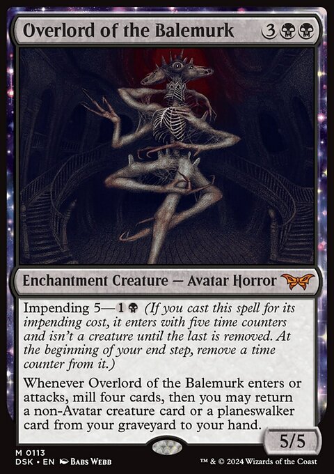 Overlord of the Balemurk, Duskmourn: House of Horror #113, Magic: The Gathering card