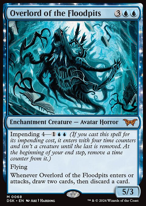 Overlord of the Floodpits, Duskmourn: House of Horror #68, Magic: The Gathering card