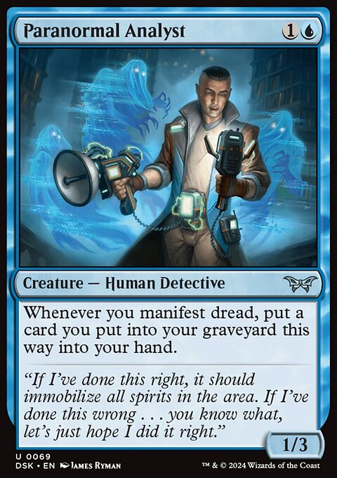 Paranormal Analyst, Duskmourn: House of Horror #69, Magic: The Gathering card