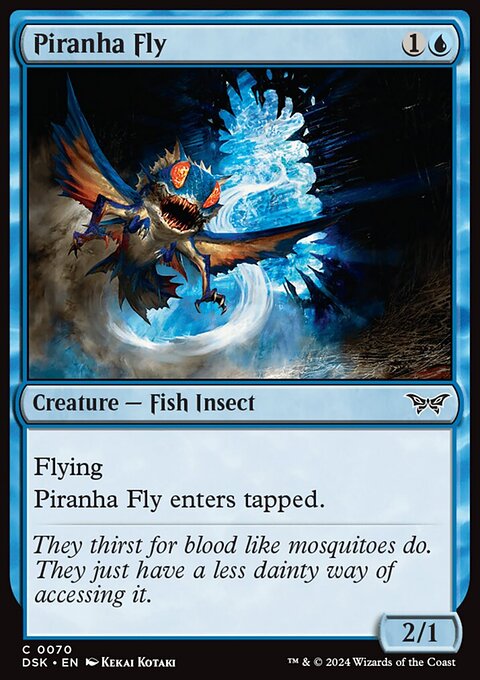 Piranha Fly, Duskmourn: House of Horror #70, Magic: The Gathering card